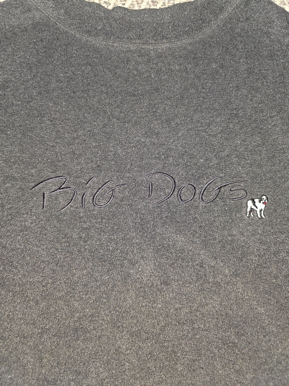 Big Dogs Embroidered Grey Pet T-Shirt